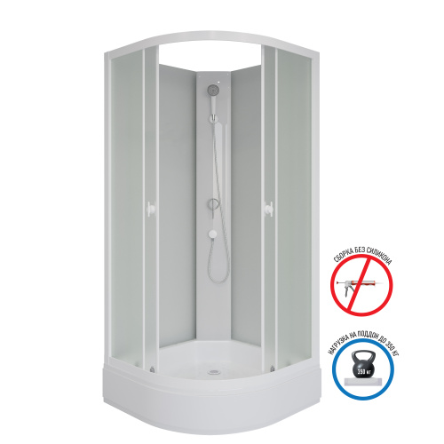 Душевая кабина Niagara Promo P90/26/MT/BK 90х90 четверть круга